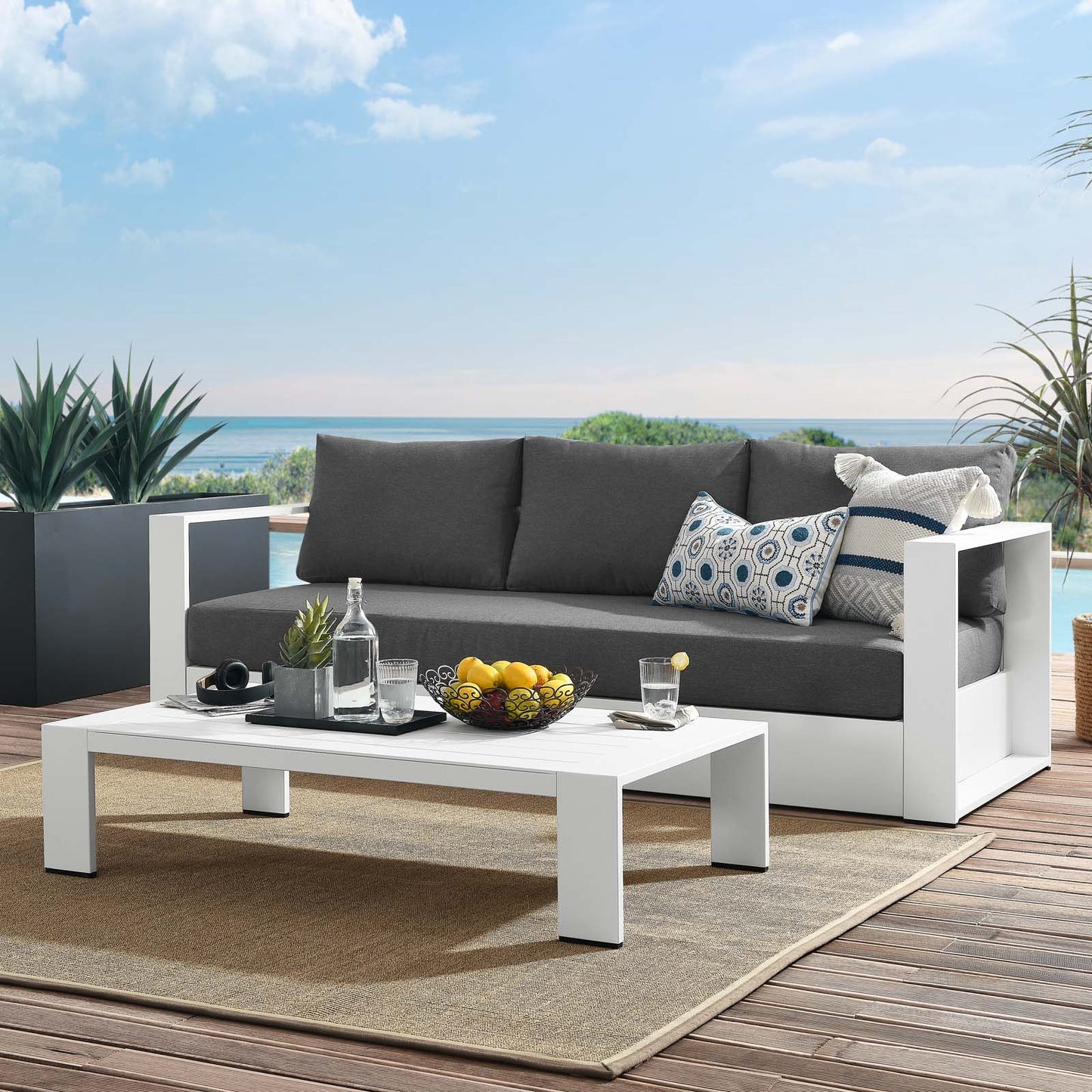 Tahoe Outdoor Patio Powder-Coated Aluminum 2-Piece Set By Modway | Outdoor Sofas, Loveseats & Sectionals | Modishstore - 33