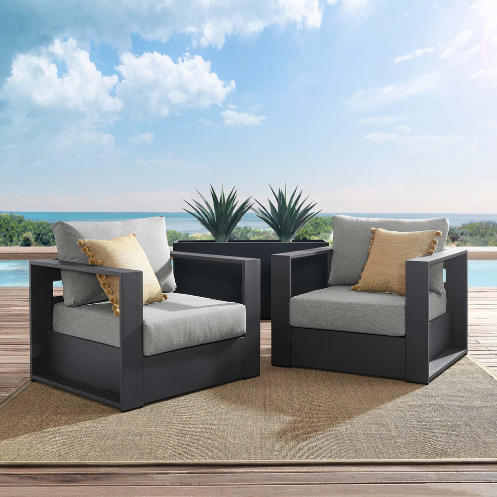 Tahoe Outdoor Patio Powder-Coated Aluminum 2-Piece Armchair Set By Modway - EEI-5751 | Outdoor Chairs | Modishstore - 14