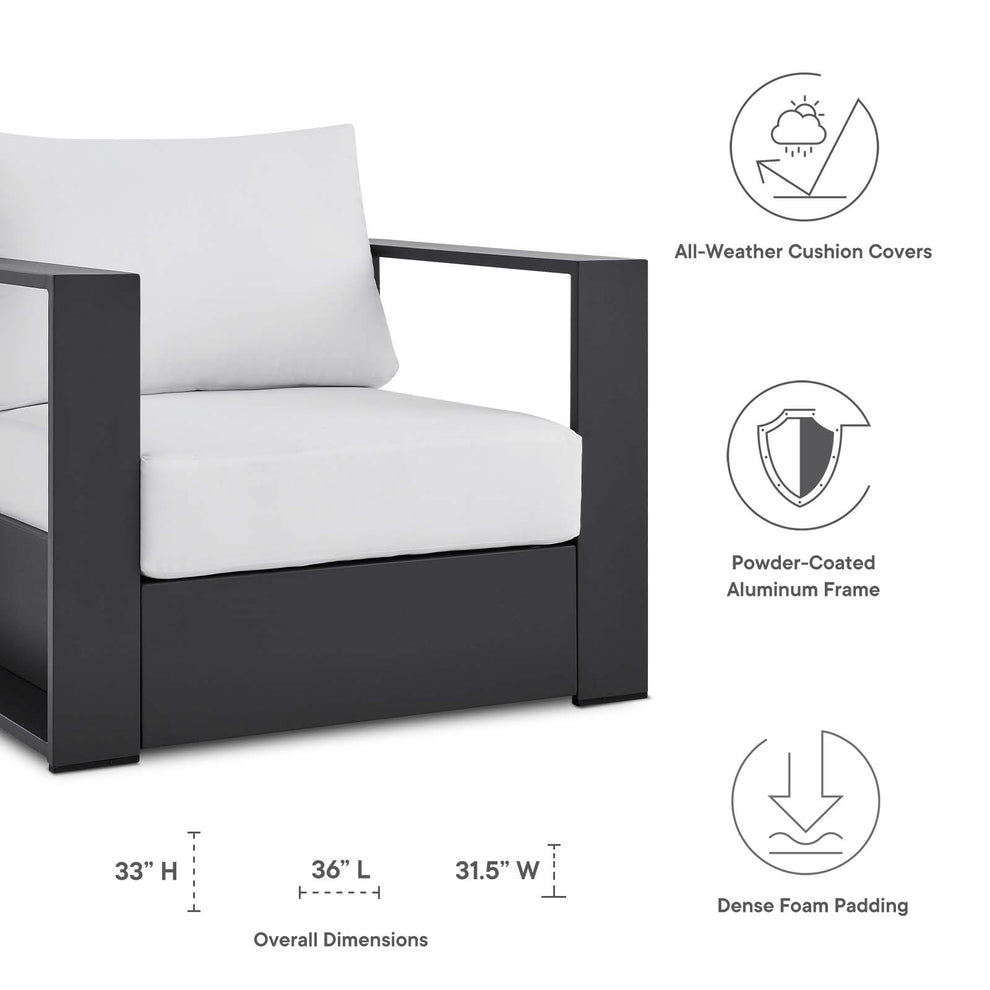 Tahoe Outdoor Patio Powder-Coated Aluminum 2-Piece Armchair Set By Modway - EEI-5751 | Outdoor Chairs | Modishstore - 20