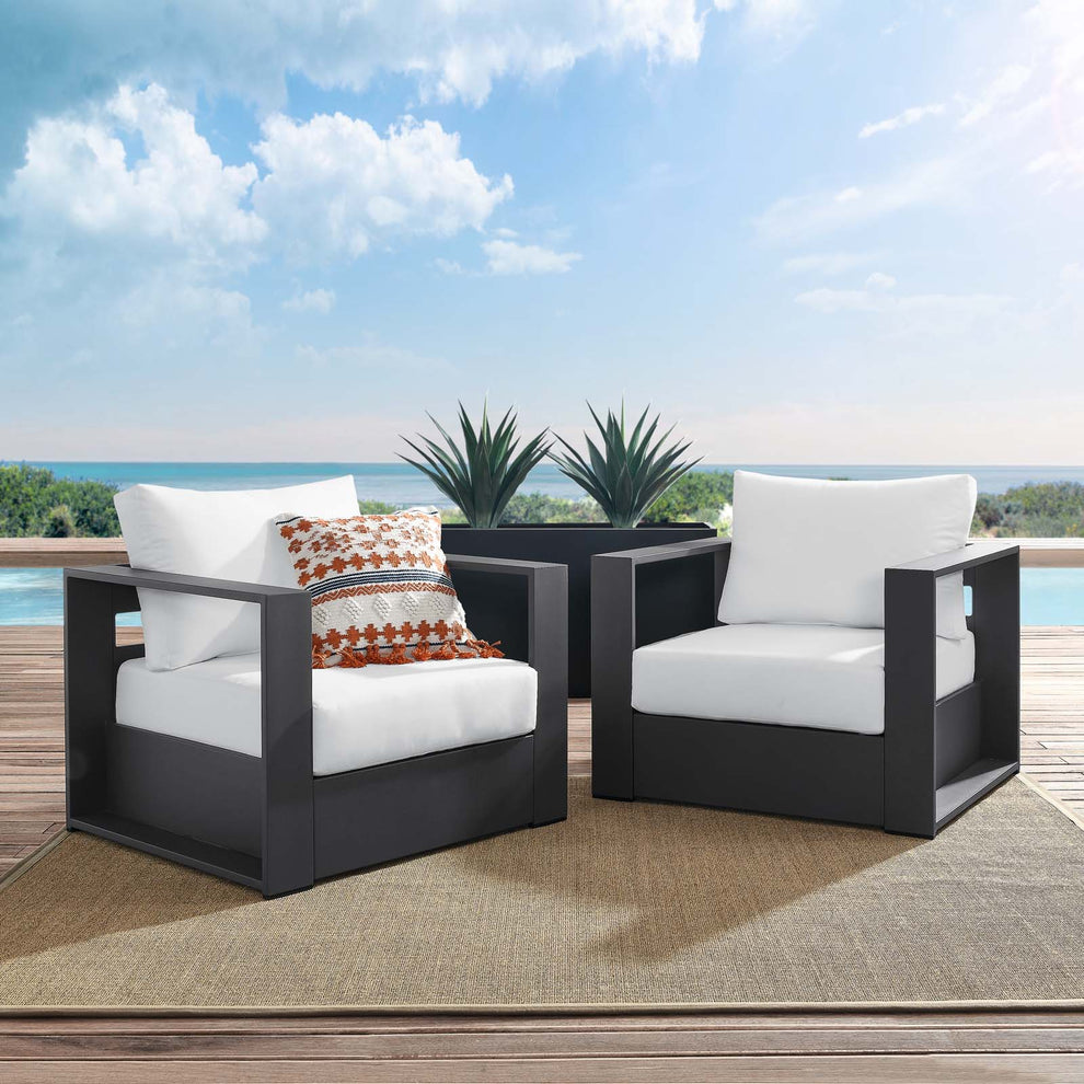 Tahoe Outdoor Patio Powder-Coated Aluminum 2-Piece Armchair Set By Modway - EEI-5751 | Outdoor Chairs | Modishstore - 21