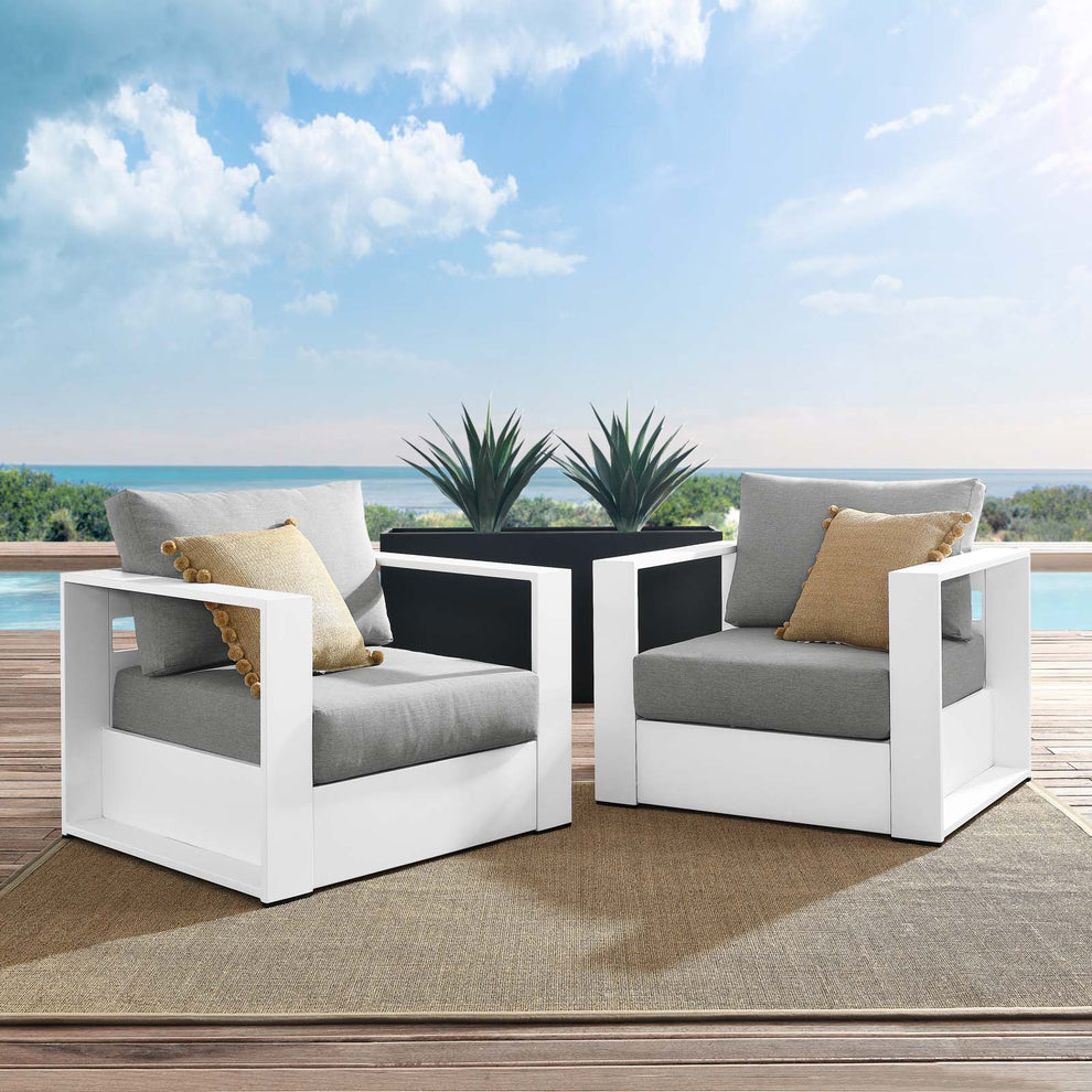 Tahoe Outdoor Patio Powder-Coated Aluminum 2-Piece Armchair Set By Modway - EEI-5751 | Outdoor Chairs | Modishstore - 34