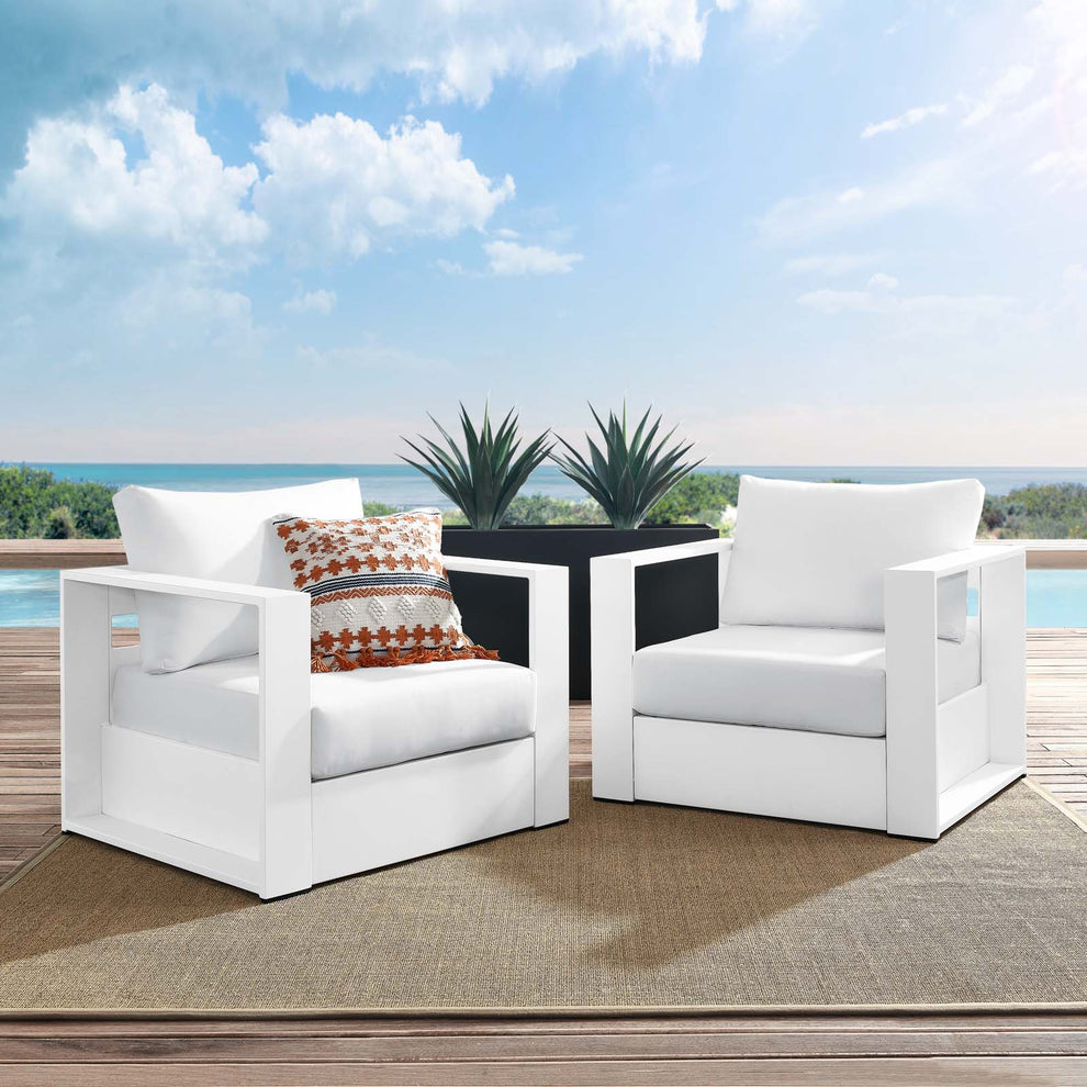 Tahoe Outdoor Patio Powder-Coated Aluminum 2-Piece Armchair Set By Modway - EEI-5751 | Outdoor Chairs | Modishstore - 41