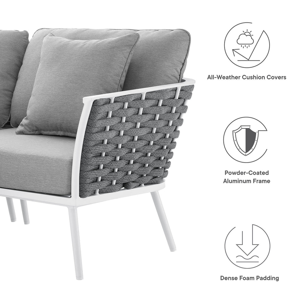 Stance Outdoor Patio Aluminum Outdoor Patio Aluminum Large Sectional Sofa By Modway - EEI-5753 | Outdoor Sofas, Loveseats & Sectionals | Modishstore - 6