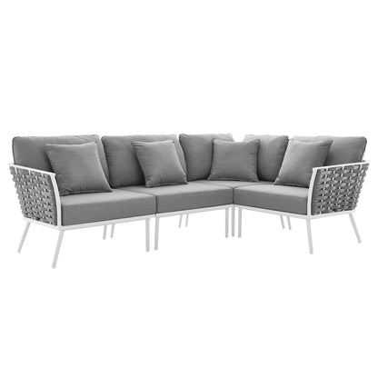 Stance Outdoor Patio Aluminum Outdoor Patio Aluminum Large Sectional Sofa By Modway | Outdoor Sofas, Loveseats & Sectionals | Modishstore-2