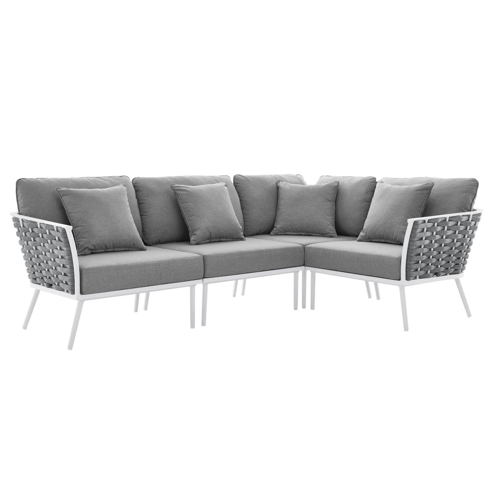 Stance Outdoor Patio Aluminum Outdoor Patio Aluminum Large Sectional Sofa By Modway - EEI-5753 | Outdoor Sofas, Loveseats & Sectionals | Modishstore - 2