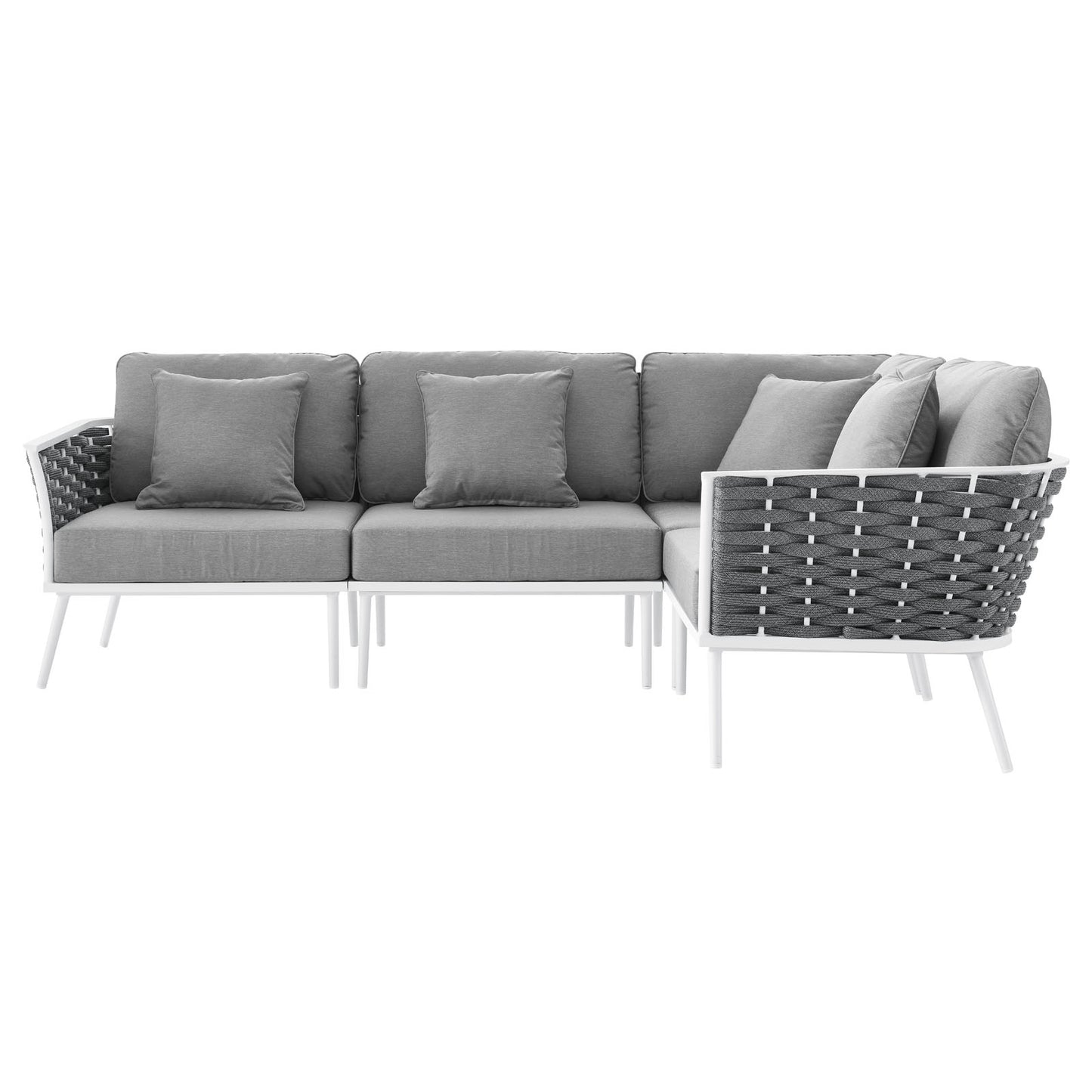 Stance Outdoor Patio Aluminum Outdoor Patio Aluminum Large Sectional Sofa By Modway | Outdoor Sofas, Loveseats & Sectionals | Modishstore-8