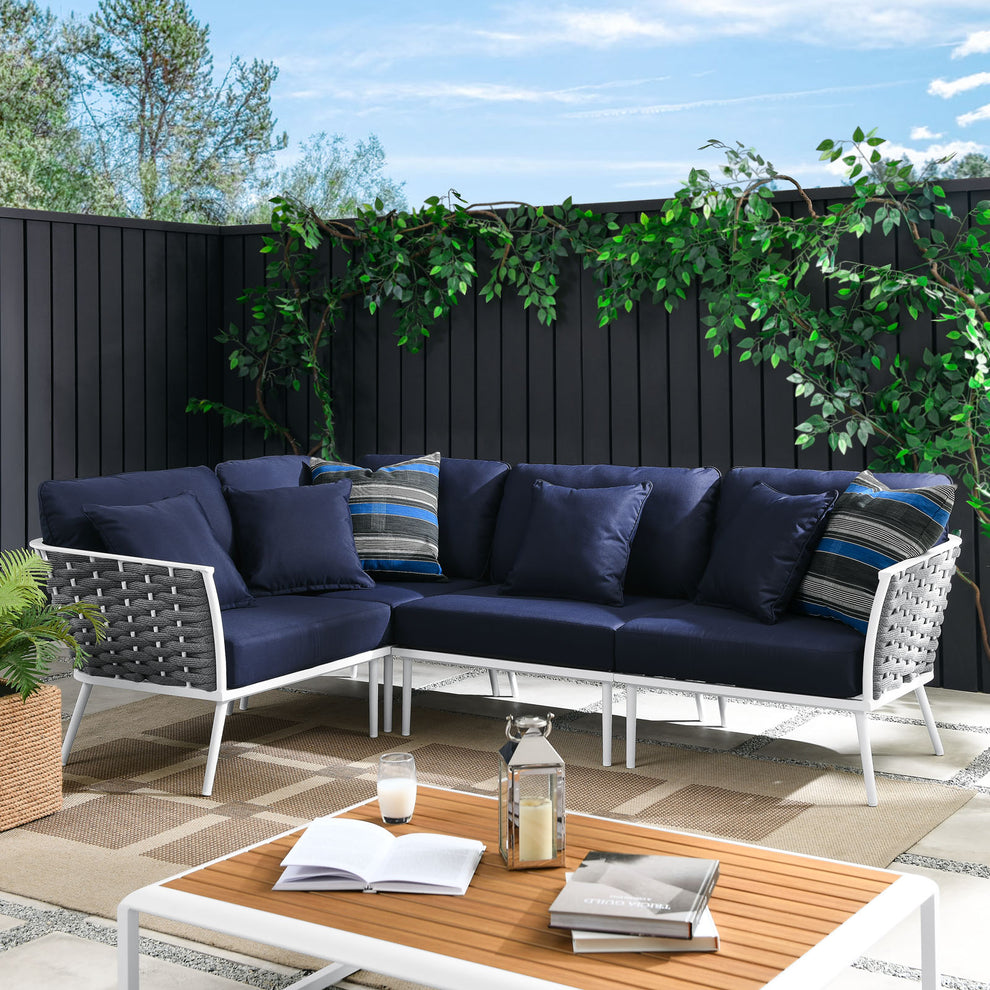 Stance Outdoor Patio Aluminum Outdoor Patio Aluminum Large Sectional Sofa By Modway - EEI-5753 | Outdoor Sofas, Loveseats & Sectionals | Modishstore - 15