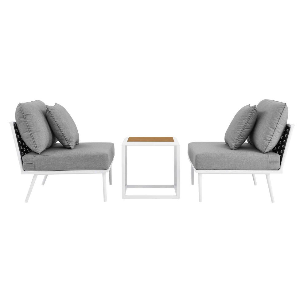 Stance 3 Piece Outdoor Patio Aluminum Outdoor Patio Aluminum Set By Modway - EEI-5754 | Outdoor Sofas, Loveseats & Sectionals | Modishstore - 7