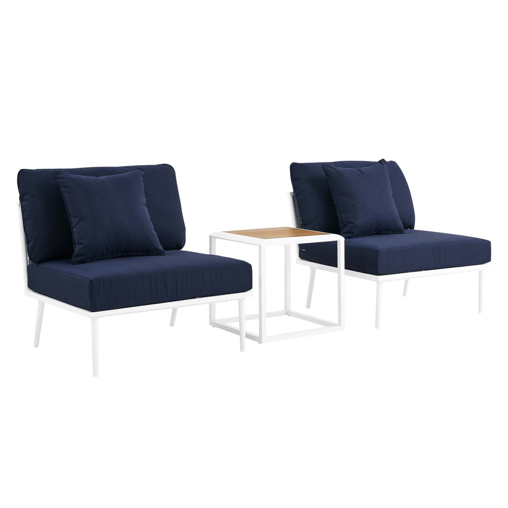 Stance 3 Piece Outdoor Patio Aluminum Outdoor Patio Aluminum Set By Modway - EEI-5754 | Outdoor Sofas, Loveseats & Sectionals | Modishstore - 14