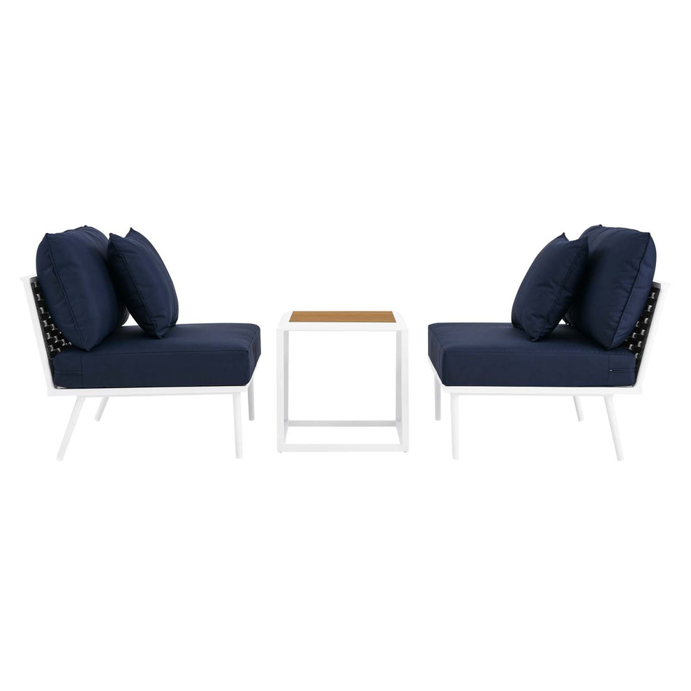 Stance 3 Piece Outdoor Patio Aluminum Outdoor Patio Aluminum Set By Modway - EEI-5754 | Outdoor Sofas, Loveseats & Sectionals | Modishstore - 20