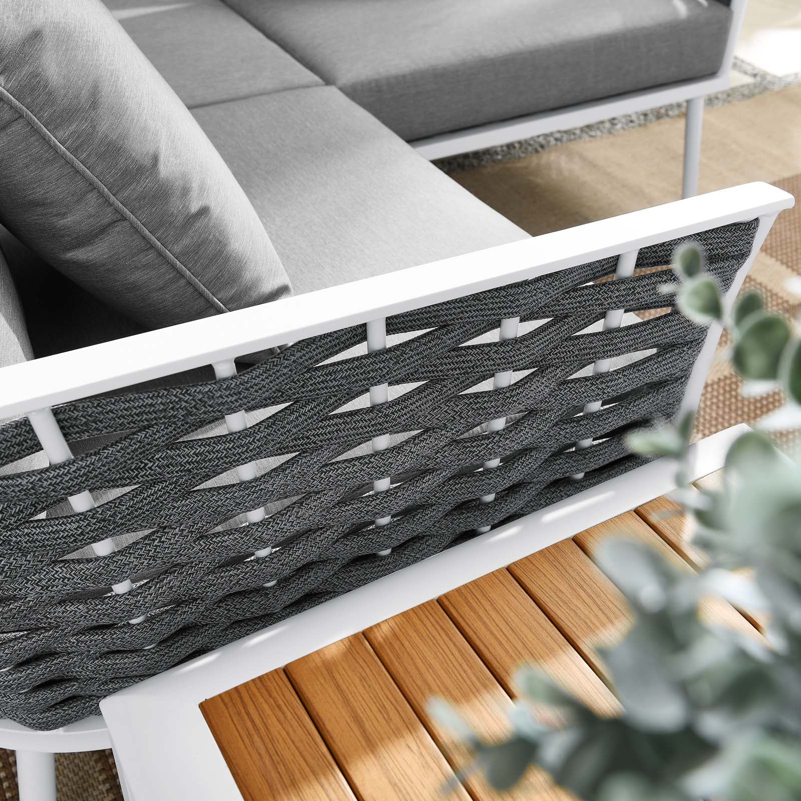 Stance 4 Piece Outdoor Patio Aluminum Outdoor Patio Aluminum Sectional Sofa Set By Modway - EEI-5755 | Outdoor Sofas, Loveseats & Sectionals | Modishstore - 7