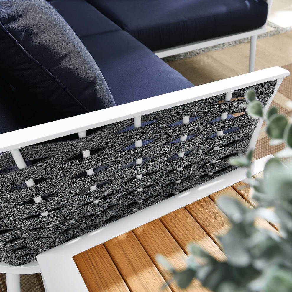 Stance 4 Piece Outdoor Patio Aluminum Outdoor Patio Aluminum Sectional Sofa Set By Modway - EEI-5755 | Outdoor Sofas, Loveseats & Sectionals | Modishstore - 32