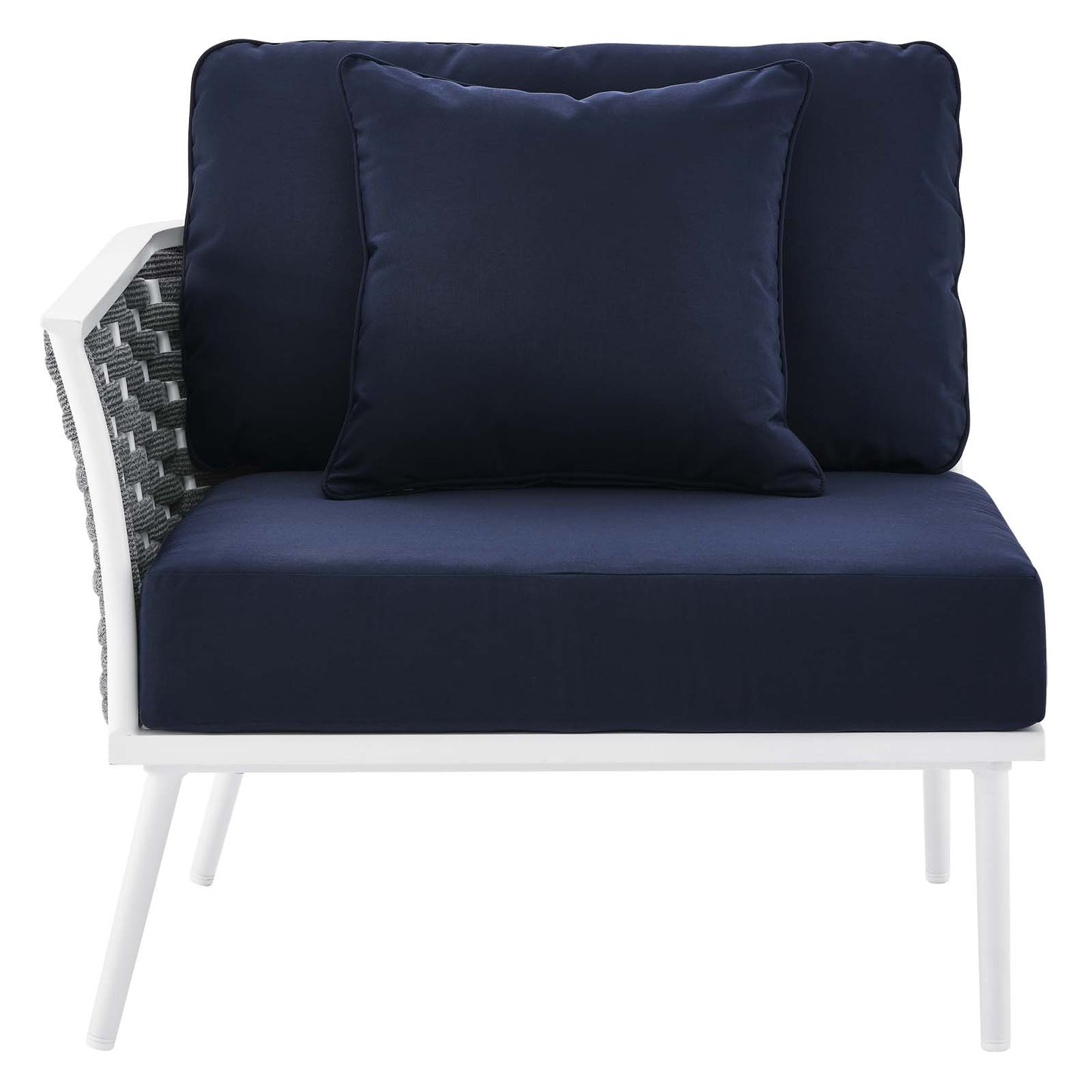 Stance 4 Piece Outdoor Patio Aluminum Outdoor Patio Aluminum Sectional Sofa Set By Modway - EEI-5755 | Outdoor Sofas, Loveseats & Sectionals | Modishstore - 27