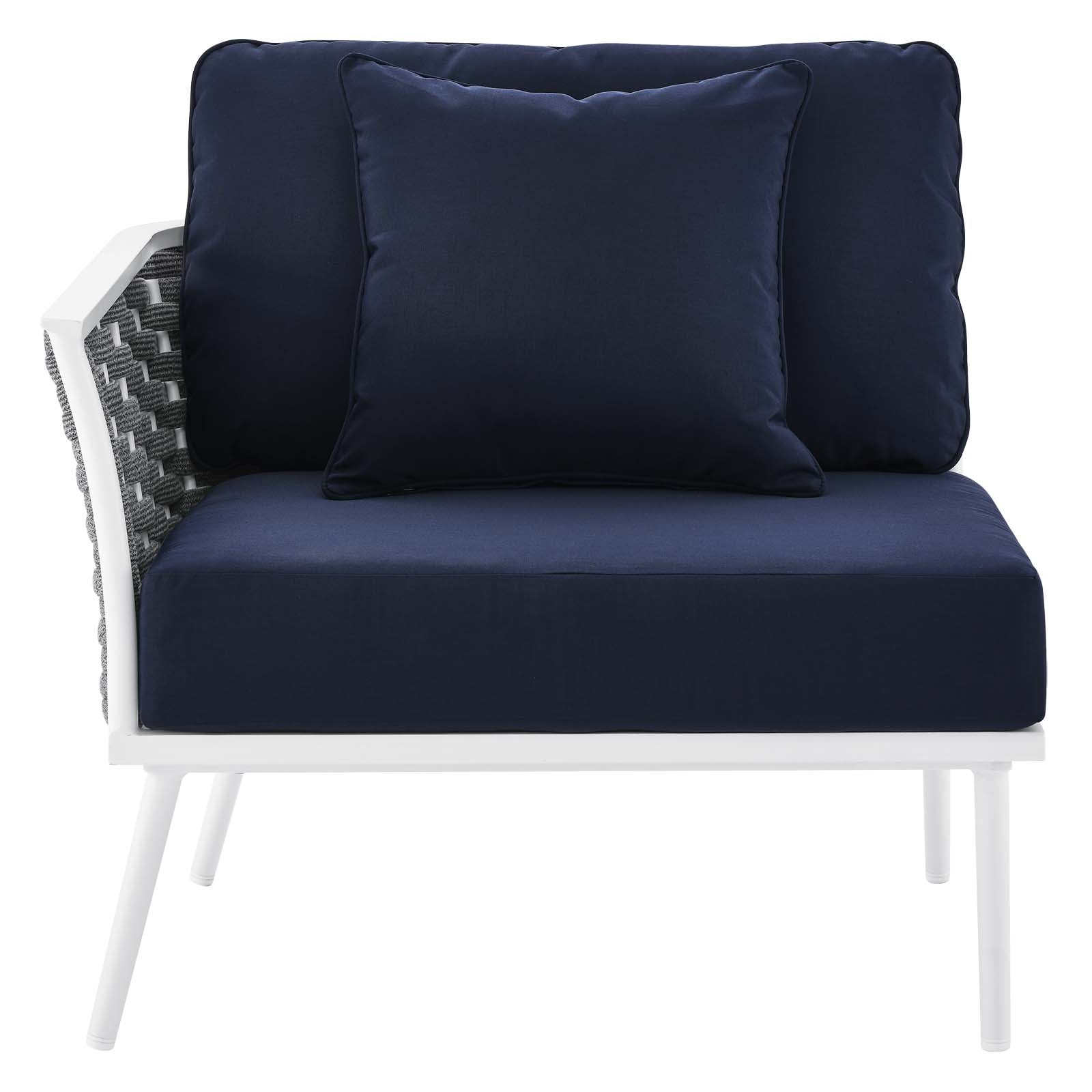 Stance 4 Piece Outdoor Patio Aluminum Outdoor Patio Aluminum Sectional Sofa Set By Modway - EEI-5755 | Outdoor Sofas, Loveseats & Sectionals | Modishstore - 27