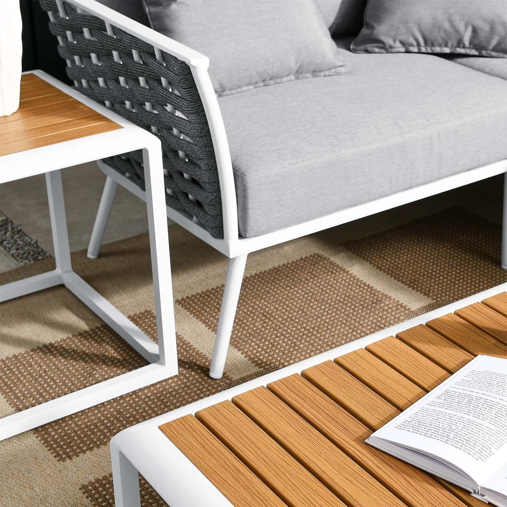 Stance 7 Piece Outdoor Patio Aluminum Outdoor Patio Aluminum Sectional Sofa Set By Modway - EEI-5756 | Outdoor Sofas, Loveseats & Sectionals | Modishstore - 31