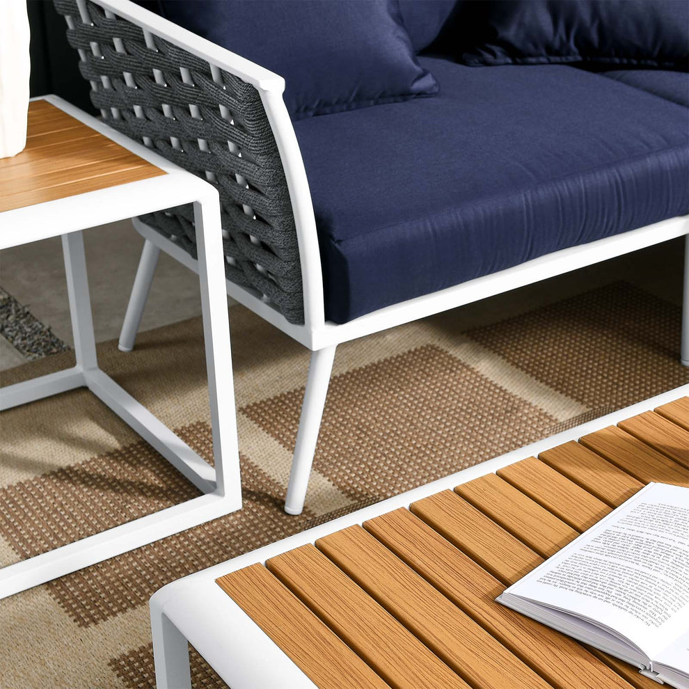 Stance 7 Piece Outdoor Patio Aluminum Outdoor Patio Aluminum Sectional Sofa Set By Modway - EEI-5756 | Outdoor Sofas, Loveseats & Sectionals | Modishstore - 34