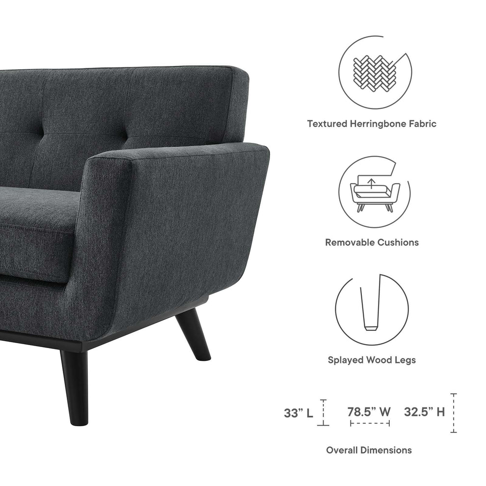 Engage Herringbone Fabric Loveseat By Modway - EEI-5759 | Loveseats | Modishstore - 7