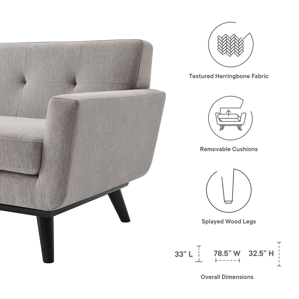 Engage Herringbone Fabric Loveseat By Modway - EEI-5759 | Loveseats | Modishstore - 22