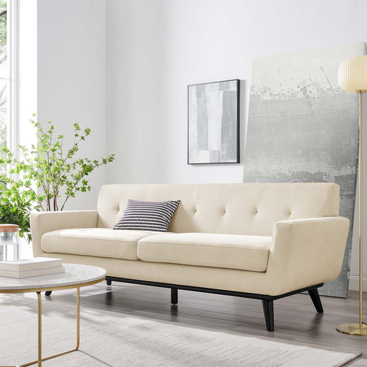 Engage Herringbone Fabric Sofa By Modway - EEI-5760-BEI | Sofas |  Modishstore
