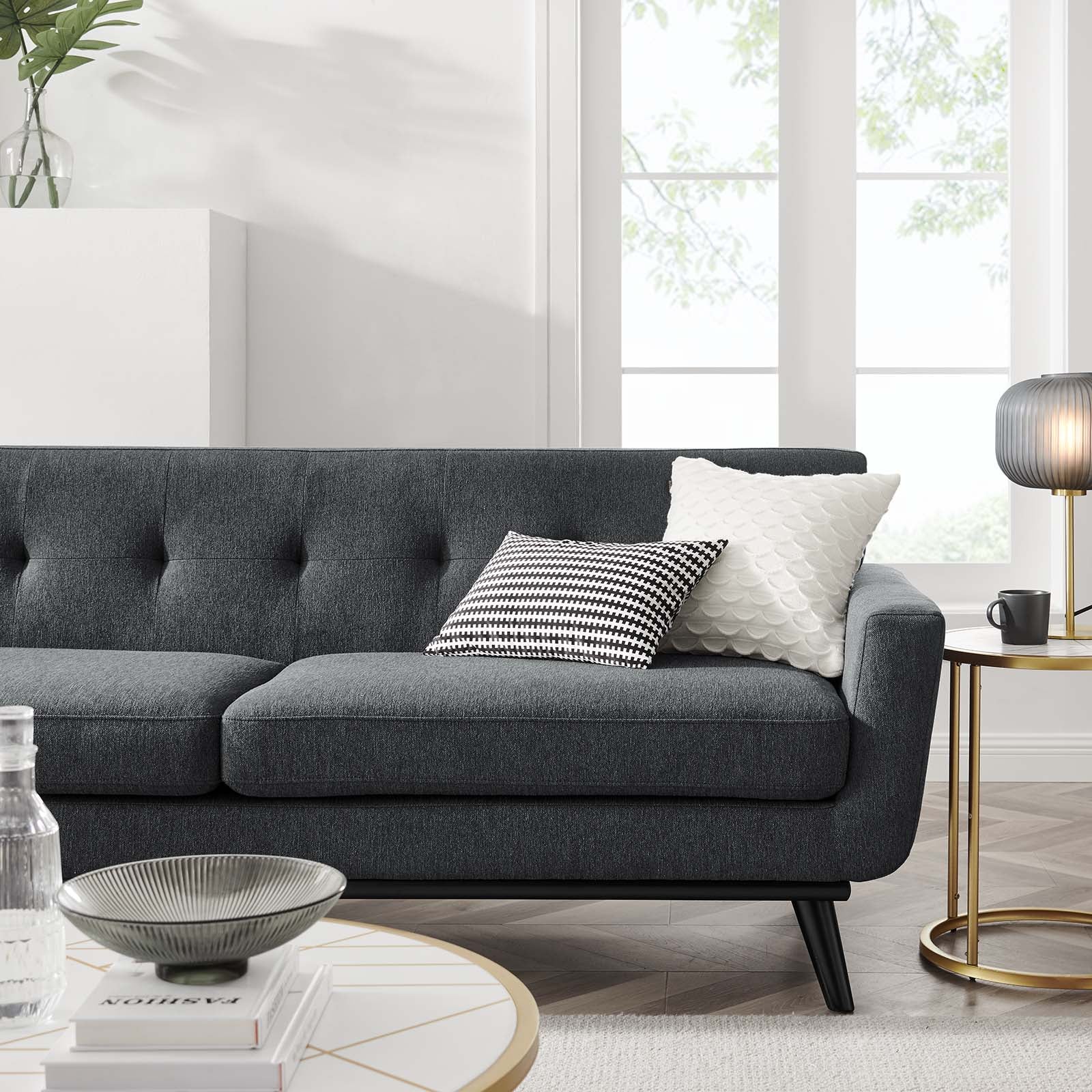 Engage Herringbone Fabric Sofa By Modway - EEI-5760-BEI | Sofas |  Modishstore - 15