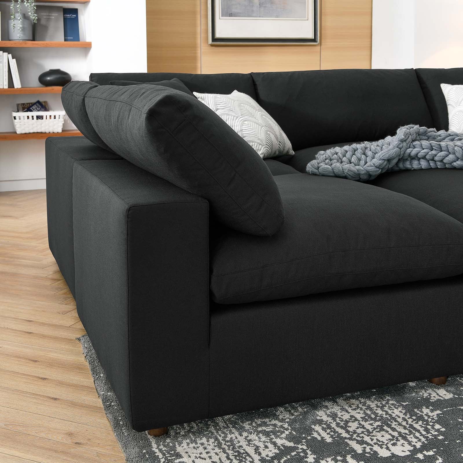 Commix Down Filled Overstuffed 6-Piece Sectional Sofa By Modway - EEI-5761-AZU | Sofas |  Modishstore - 17
