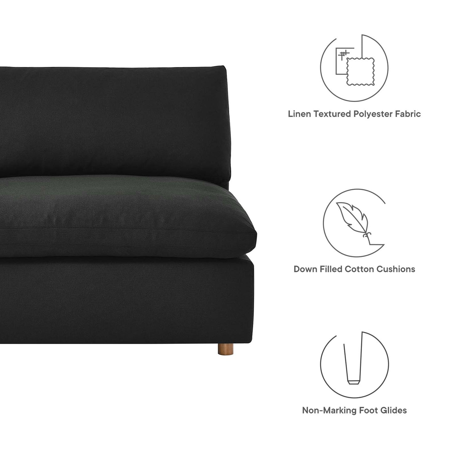 Commix Down Filled Overstuffed 6-Piece Sectional Sofa By Modway - EEI-5761-AZU | Sofas |  Modishstore - 19