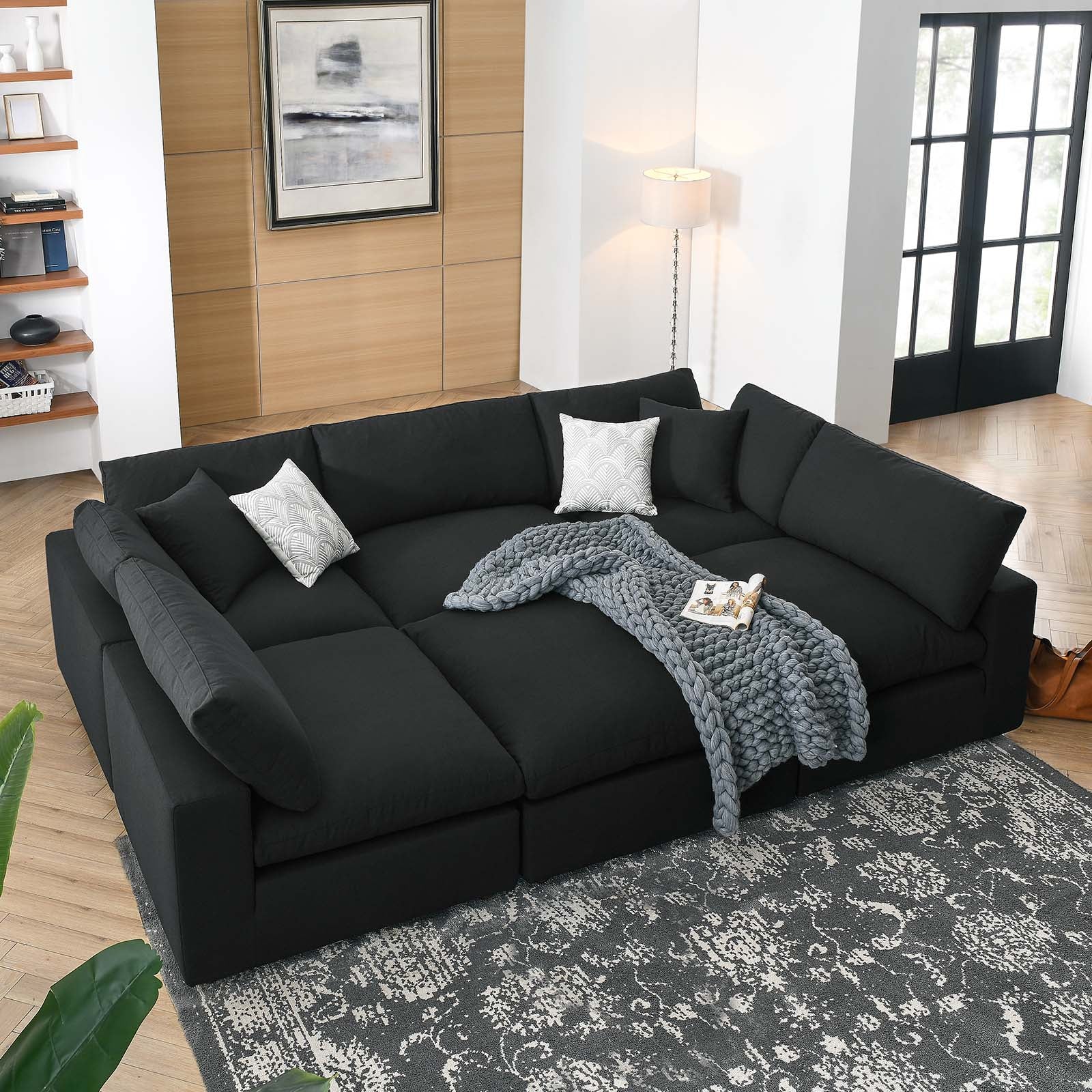 Commix Down Filled Overstuffed 6-Piece Sectional Sofa By Modway - EEI-5761-AZU | Sofas |  Modishstore - 21