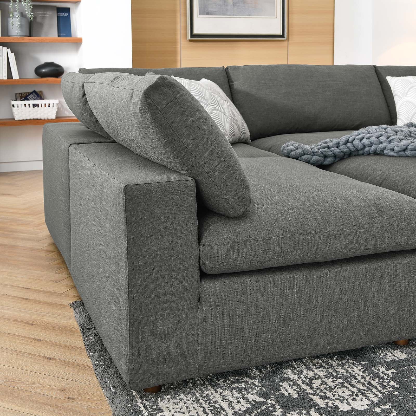 Commix Down Filled Overstuffed 6-Piece Sectional Sofa By Modway - EEI-5761-AZU | Sofas |  Modishstore - 31