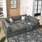 Commix Down Filled Overstuffed 6-Piece Sectional Sofa By Modway - EEI-5761-AZU | Sofas |  Modishstore - 35