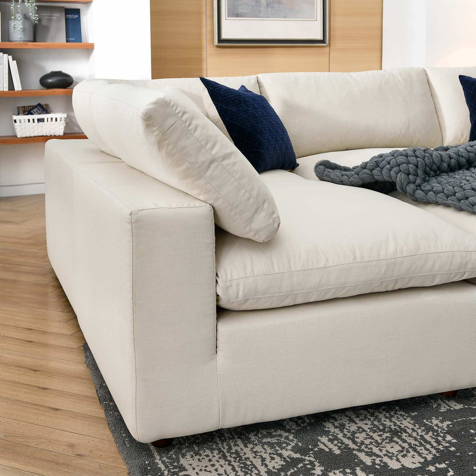 Commix Down Filled Overstuffed 6-Piece Sectional Sofa By Modway - EEI-5761-AZU | Sofas |  Modishstore - 45