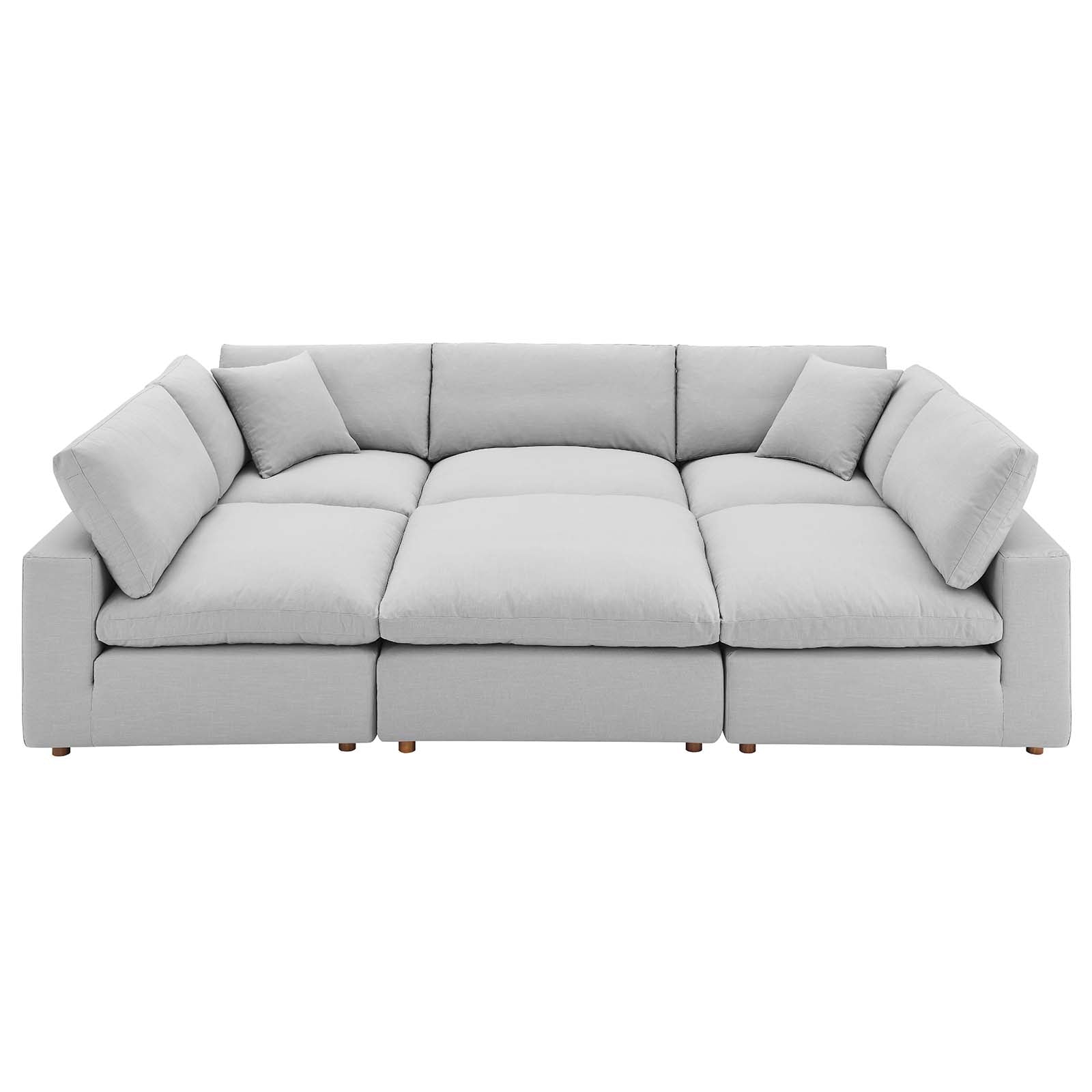 Commix Down Filled Overstuffed 6-Piece Sectional Sofa By Modway - EEI-5761-AZU | Sofas |  Modishstore - 57