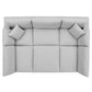 Commix Down Filled Overstuffed 6-Piece Sectional Sofa By Modway - EEI-5761-AZU | Sofas |  Modishstore - 58