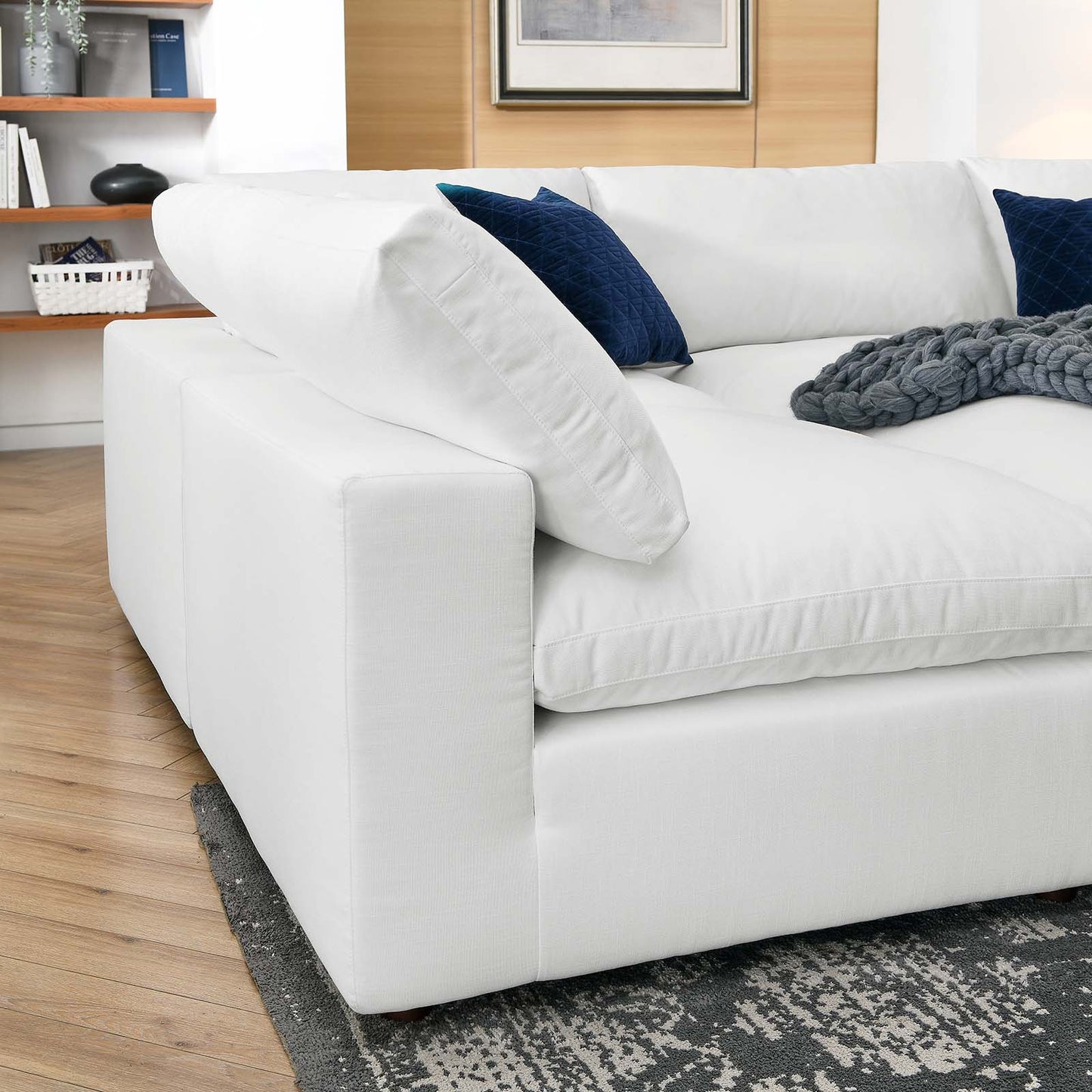 Commix Down Filled Overstuffed 6-Piece Sectional Sofa By Modway - EEI-5761-AZU | Sofas |  Modishstore - 73