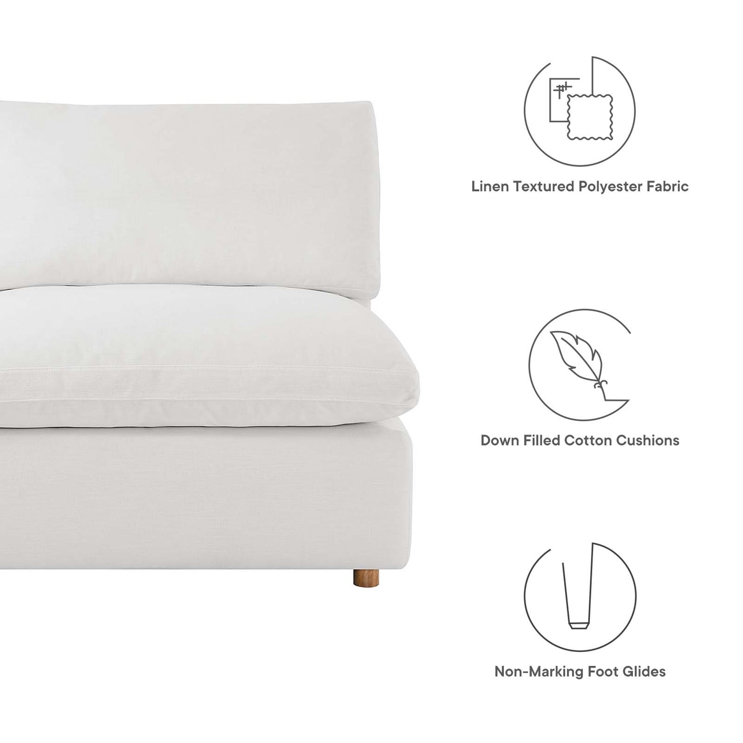 Commix Down Filled Overstuffed 6-Piece Sectional Sofa By Modway - EEI-5761-AZU | Sofas |  Modishstore - 75