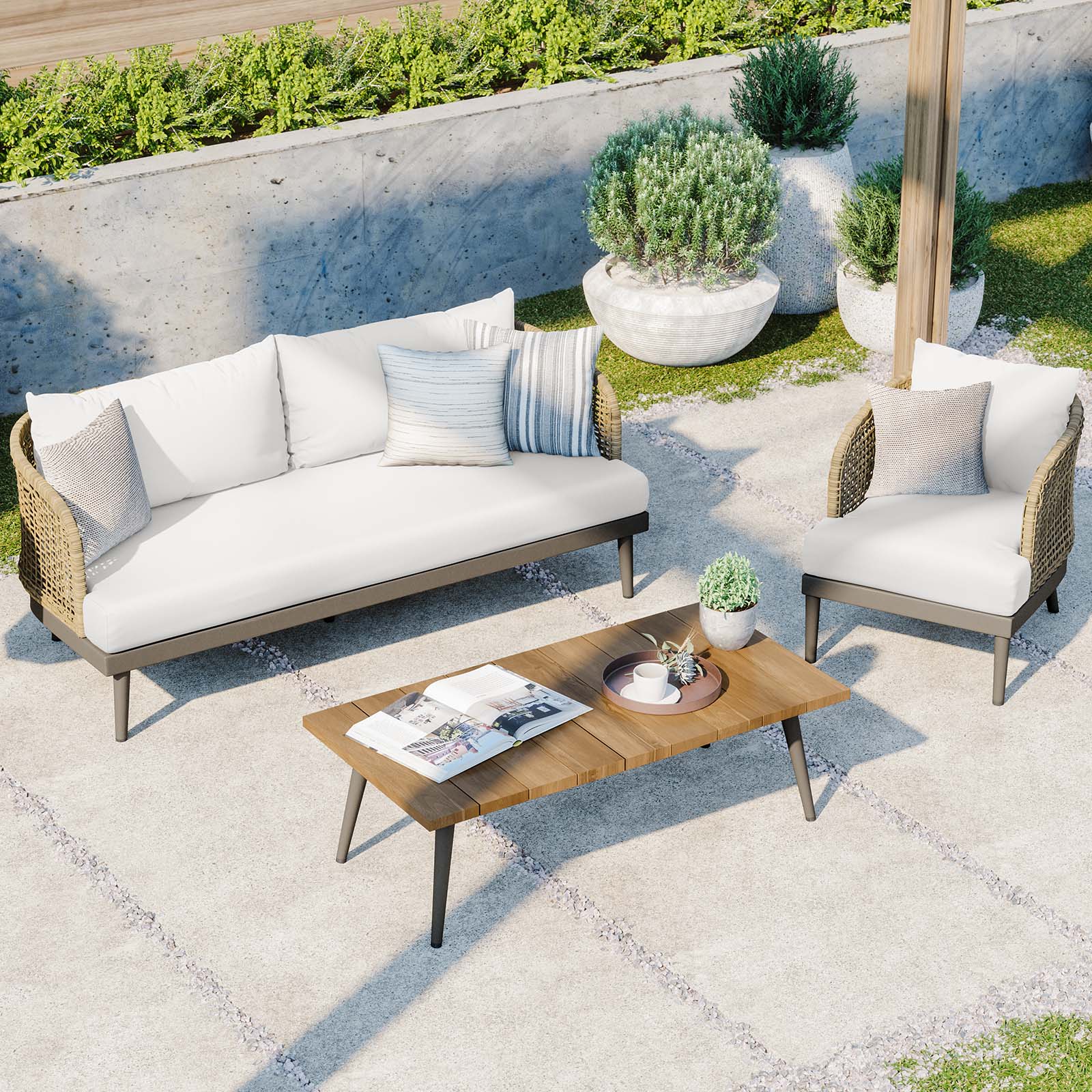 Meadow 3-Piece Outdoor Patio Set By Modway - EEI-5762 | Outdoor Sofas, Loveseats & Sectionals | Modishstore - 18