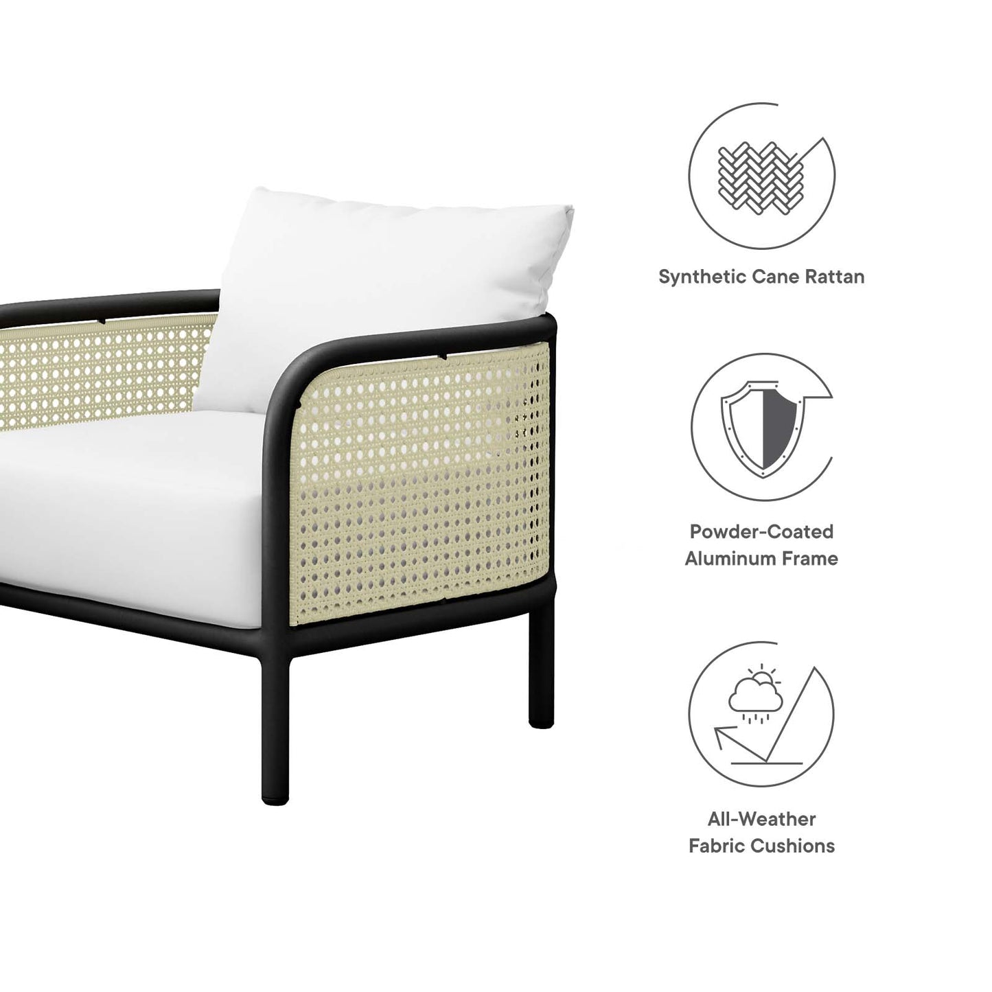 Hanalei 2-Piece Outdoor Patio Furniture Set By Modway - EEI-5763 | Outdoor Sofas, Loveseats & Sectionals | Modishstore - 12