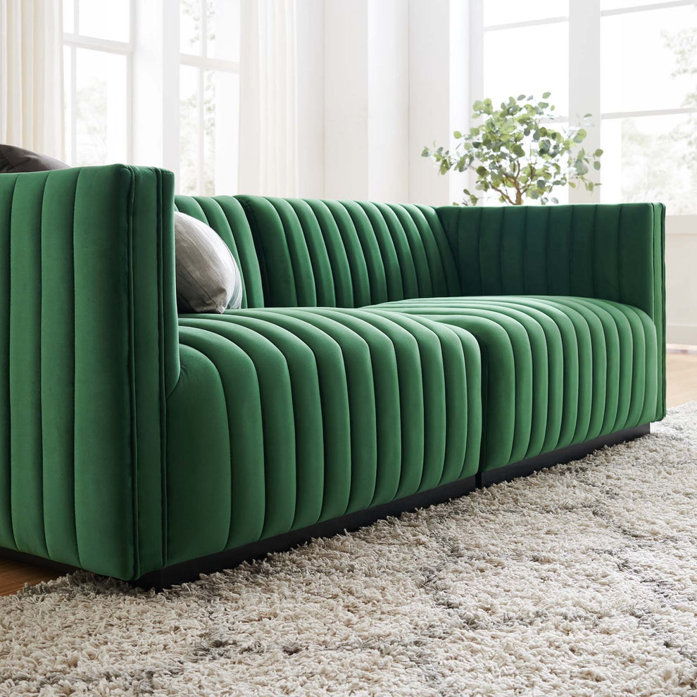 Conjure Channel Tufted Performance Velvet Loveseat By Modway - EEI-5764 | Loveseats | Modishstore - 12