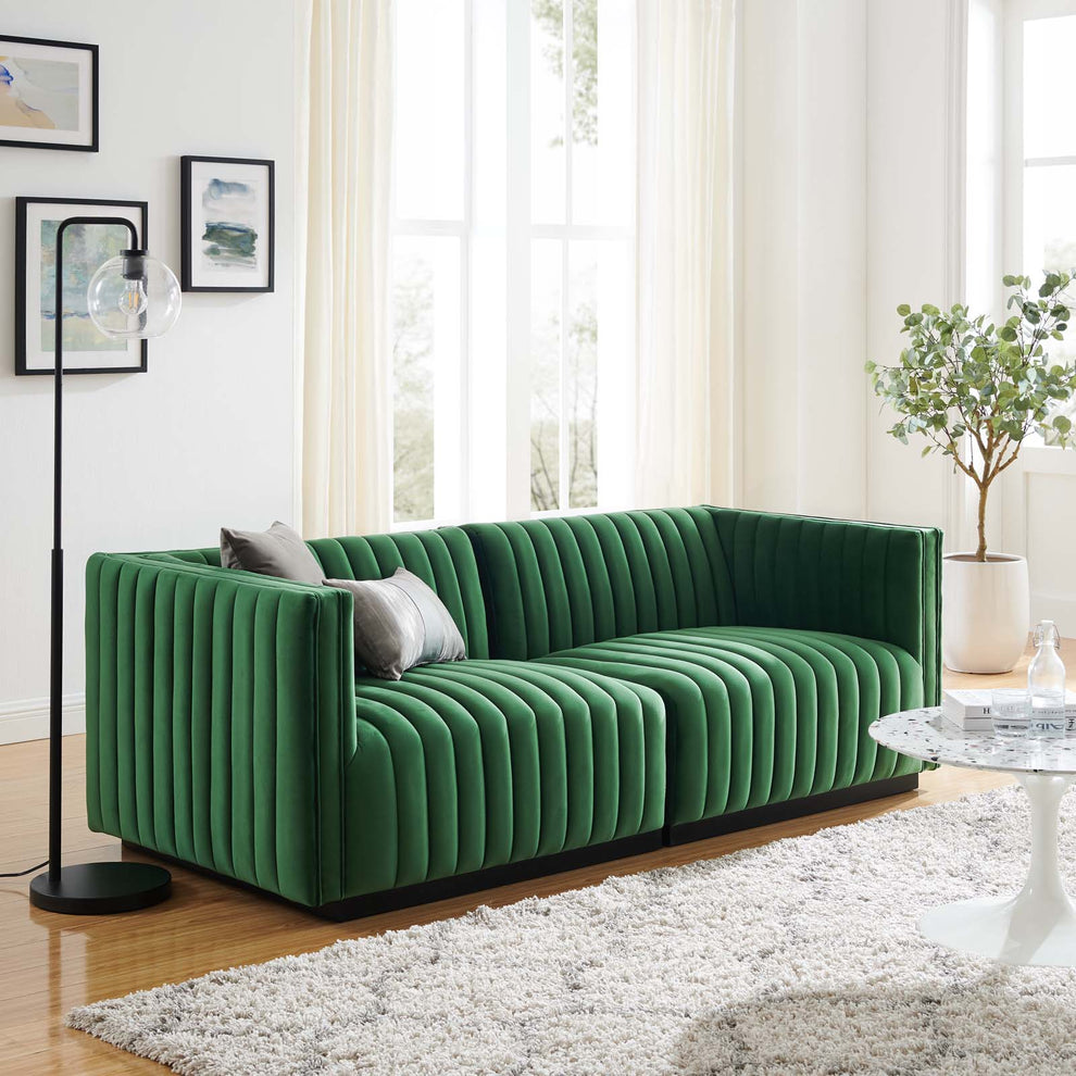 Conjure Channel Tufted Performance Velvet Loveseat By Modway - EEI-5764 | Loveseats | Modishstore - 13