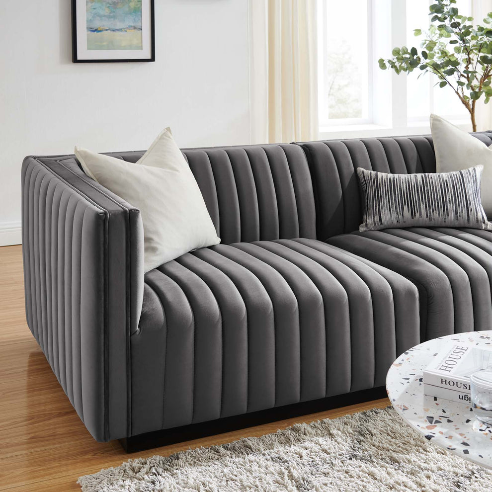Conjure Channel Tufted Performance Velvet Loveseat By Modway - EEI-5764 | Loveseats | Modishstore - 22