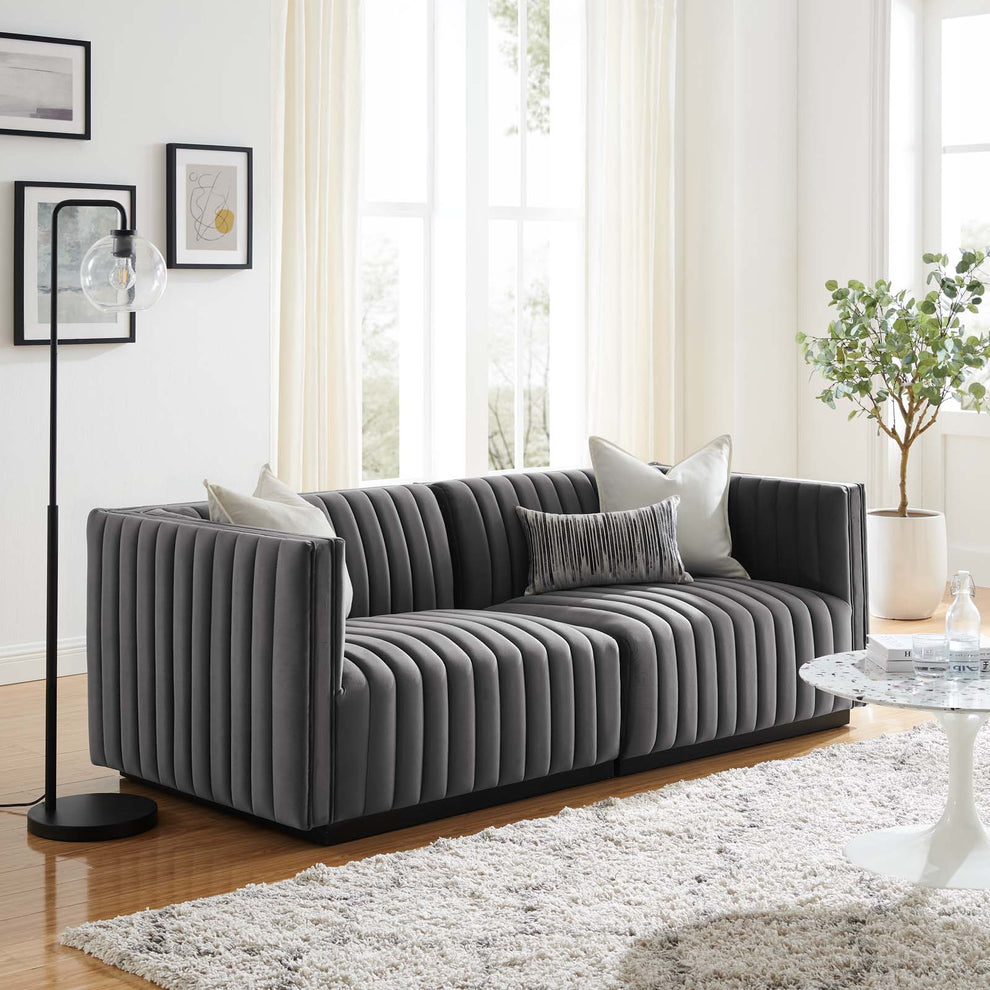 Conjure Channel Tufted Performance Velvet Loveseat By Modway - EEI-5764 | Loveseats | Modishstore - 23