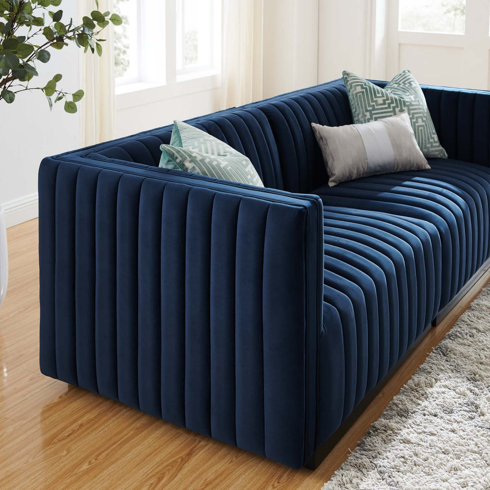 Conjure Channel Tufted Performance Velvet Loveseat By Modway - EEI-5764 | Loveseats | Modishstore - 32