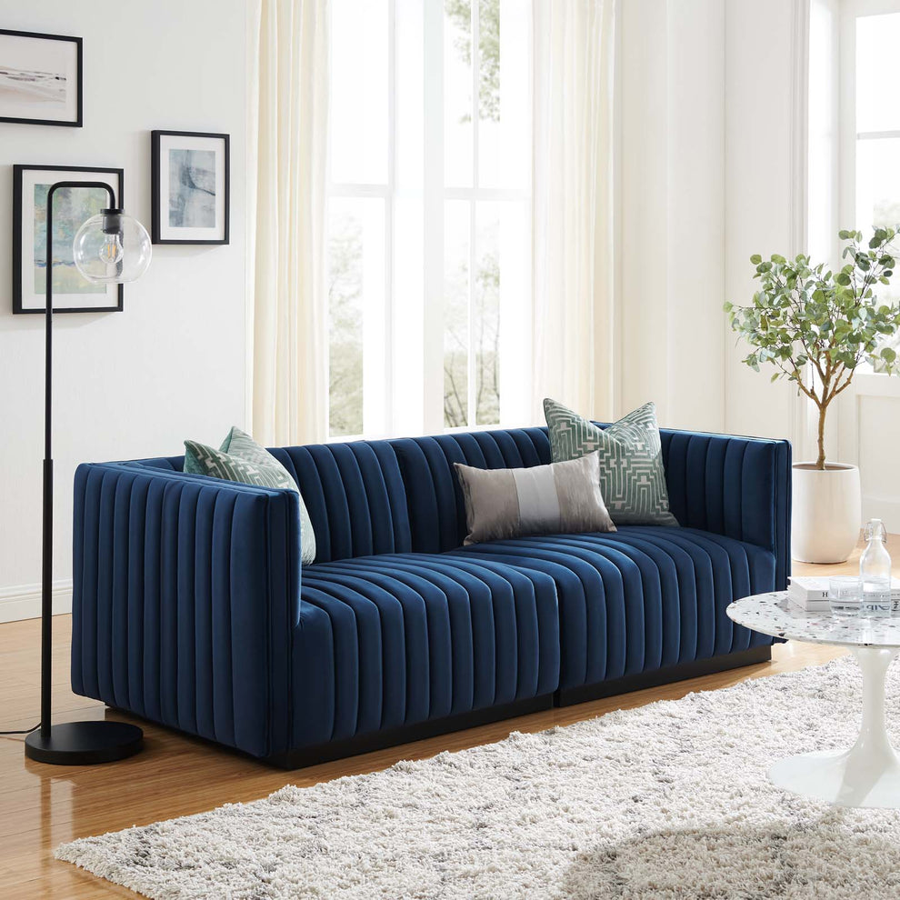 Conjure Channel Tufted Performance Velvet Loveseat By Modway - EEI-5764 | Loveseats | Modishstore - 33