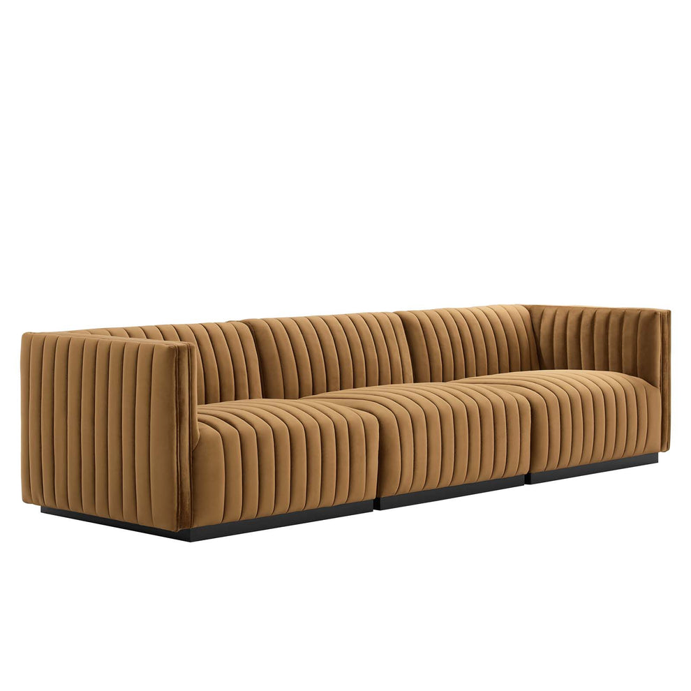 Conjure Channel Tufted Performance Velvet Sofa By Modway - EEI-5765 | Sofas | Modishstore - 2