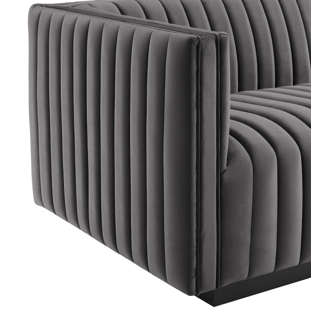 Conjure Channel Tufted Performance Velvet Sofa By Modway - EEI-5765 | Sofas | Modishstore - 36