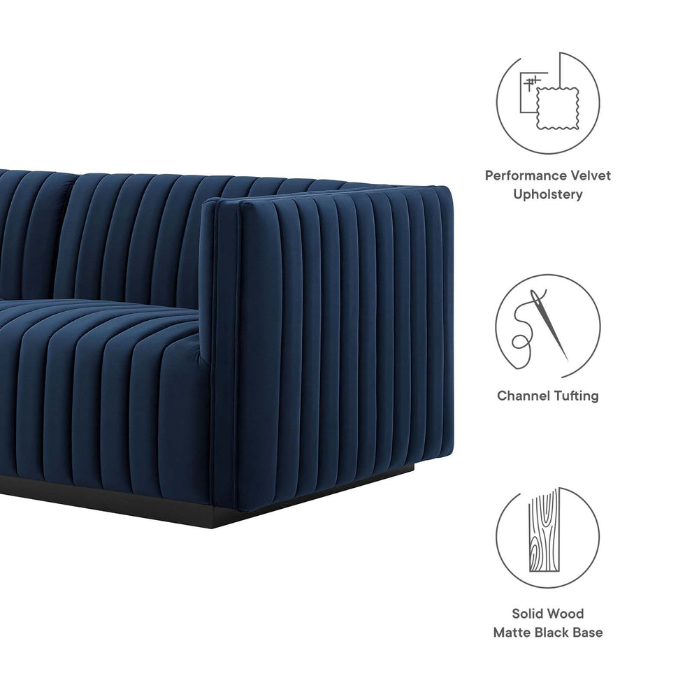 Conjure Channel Tufted Performance Velvet Sofa By Modway - EEI-5765 | Sofas | Modishstore - 43