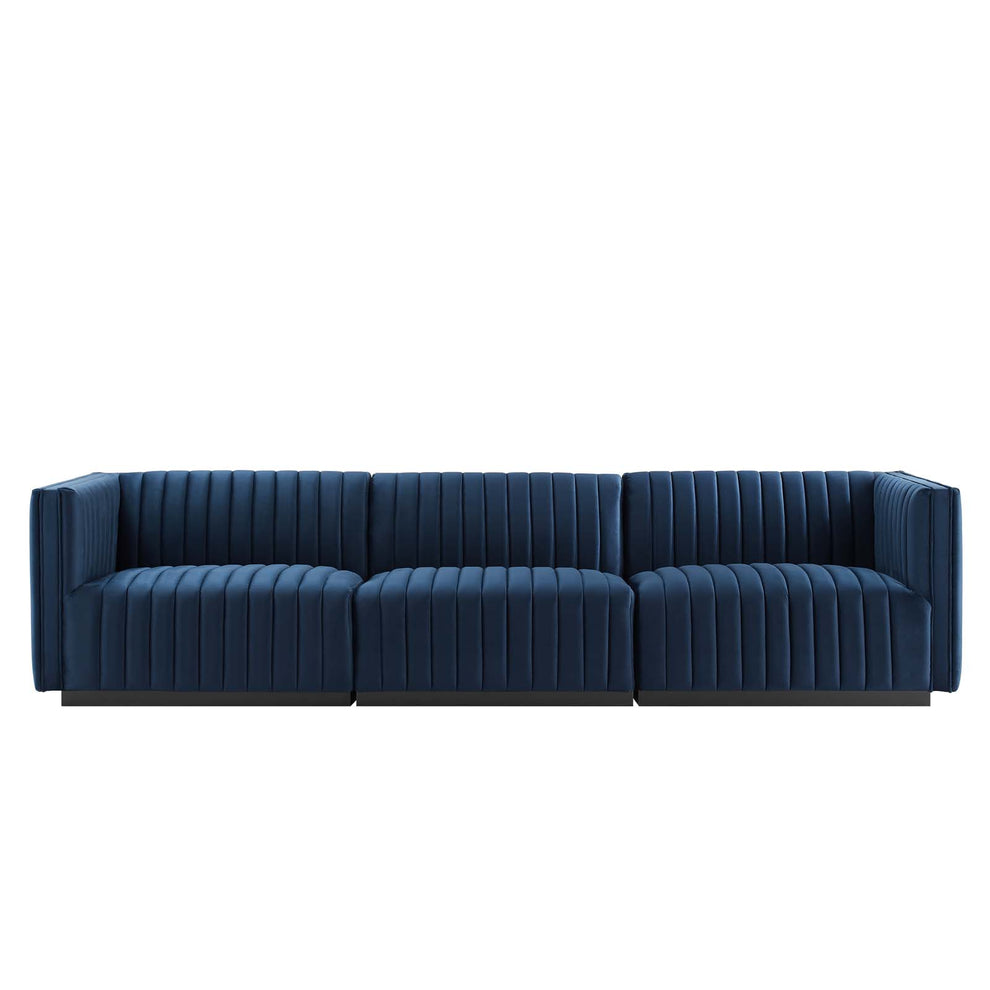 Conjure Channel Tufted Performance Velvet Sofa By Modway - EEI-5765 | Sofas | Modishstore - 46