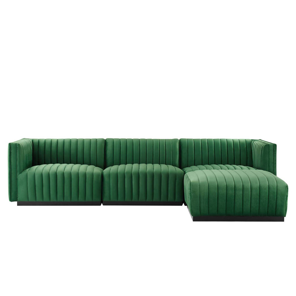Conjure Channel Tufted Performance Velvet 4-Piece Sectional By Modway - EEI-5766 | Sectional | Modishstore - 26