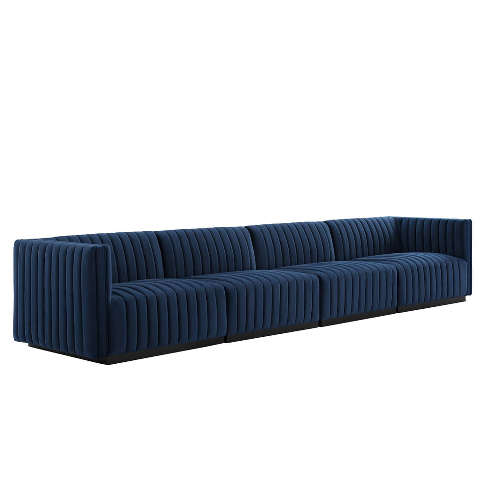 Conjure Channel Tufted Performance Velvet 4-Piece Sofa By Modway - EEI-5767 | Sofa Set | Modishstore - 40