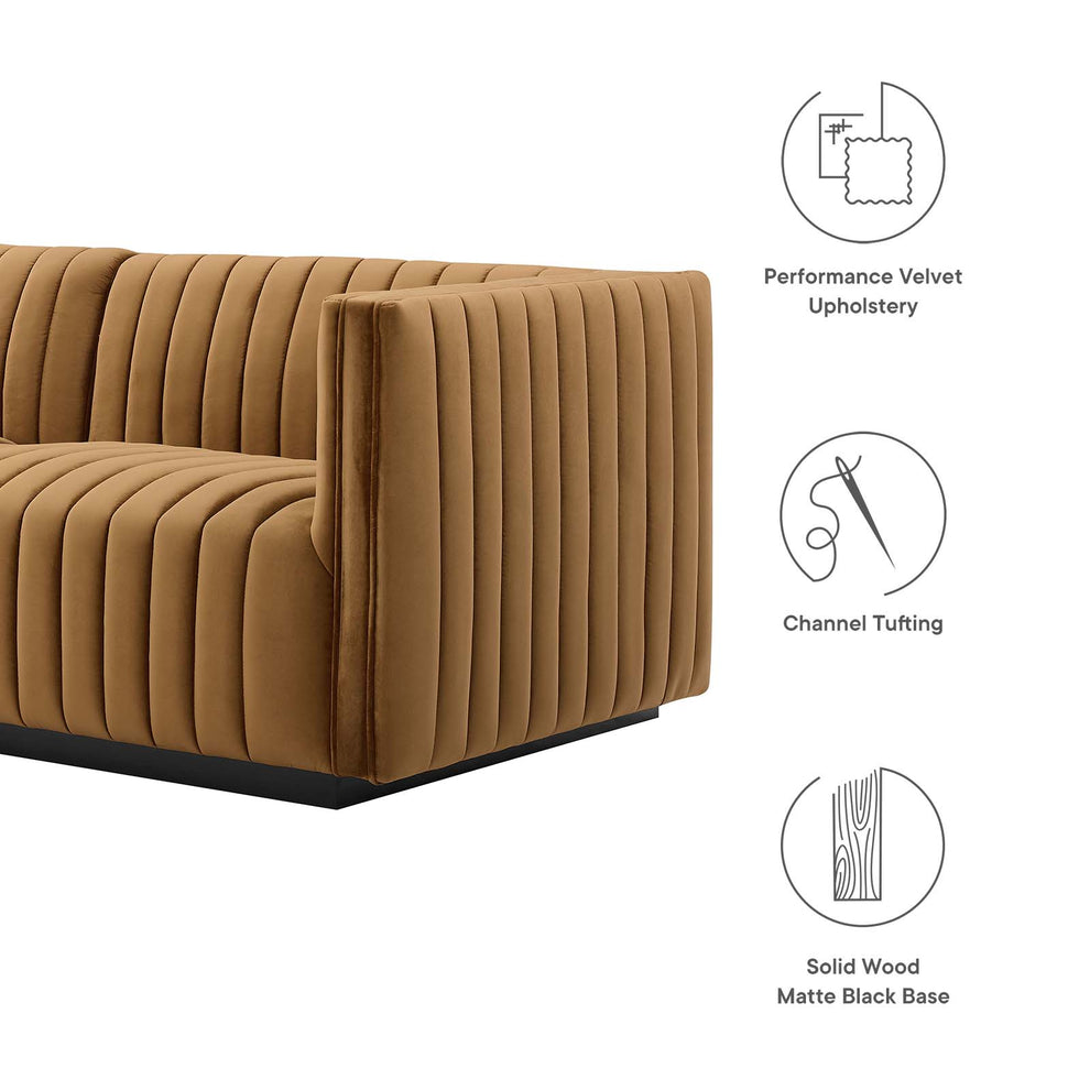 Conjure Channel Tufted Performance Velvet 6-Piece Sectional By Modway - EEI-5768 | Sofa Set | Modishstore - 8