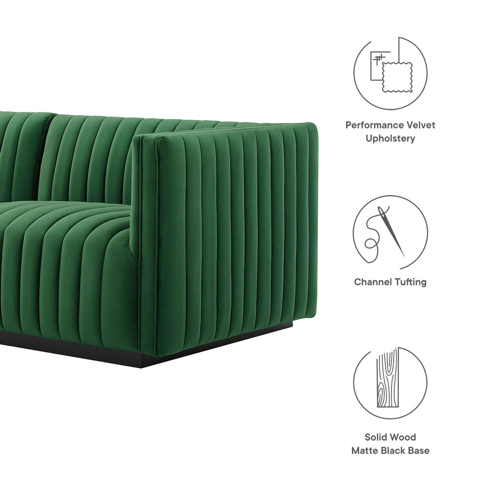 Conjure Channel Tufted Performance Velvet 6-Piece Sectional By Modway - EEI-5768 | Sofa Set | Modishstore - 23